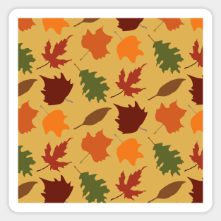 Autumn Leaves Pattern Design Sticker